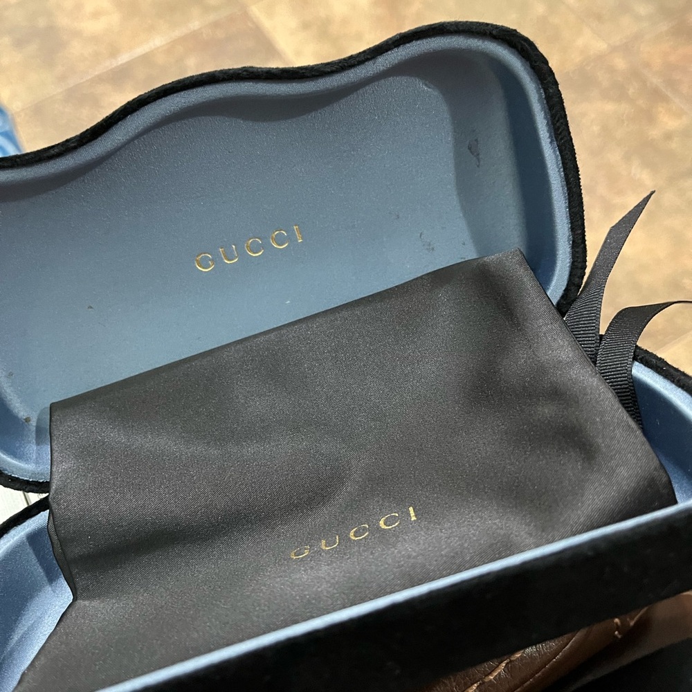 Gucci Blue and Black Eyewear Case